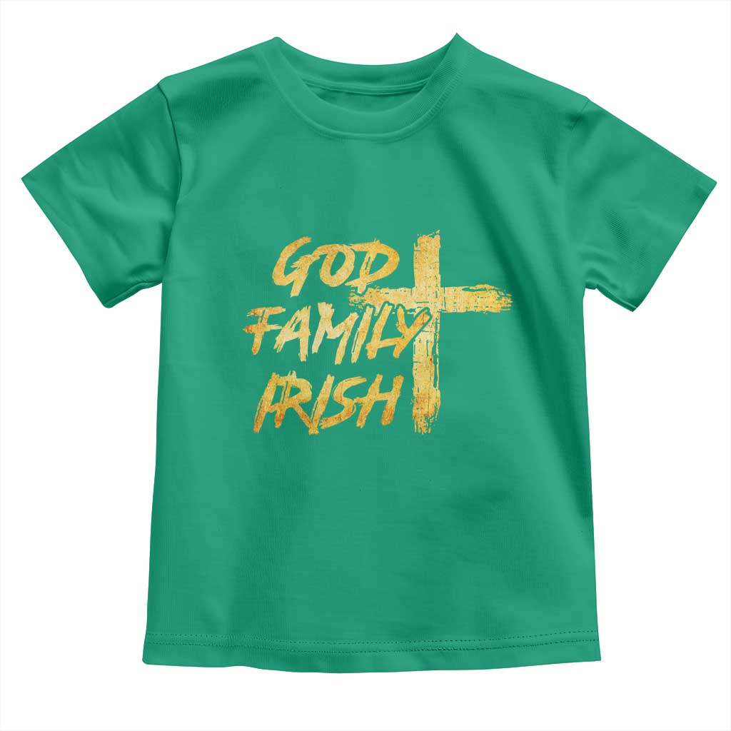 God Family Irish Toddler T Shirt Christian Faith Cross Notre Dame Game Day - Wonder Print Shop