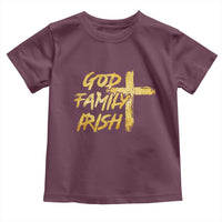 God Family Irish Toddler T Shirt Christian Faith Cross Notre Dame Game Day - Wonder Print Shop