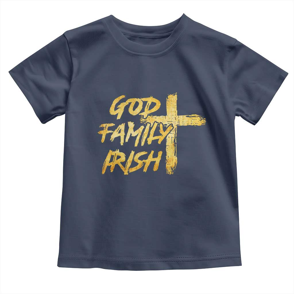 God Family Irish Toddler T Shirt Christian Faith Cross Notre Dame Game Day - Wonder Print Shop