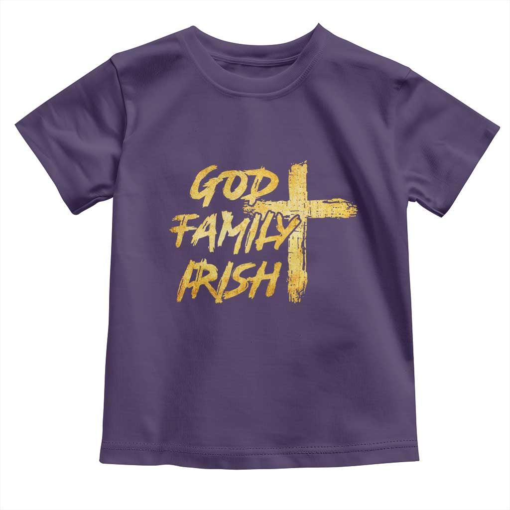 God Family Irish Toddler T Shirt Christian Faith Cross Notre Dame Game Day - Wonder Print Shop
