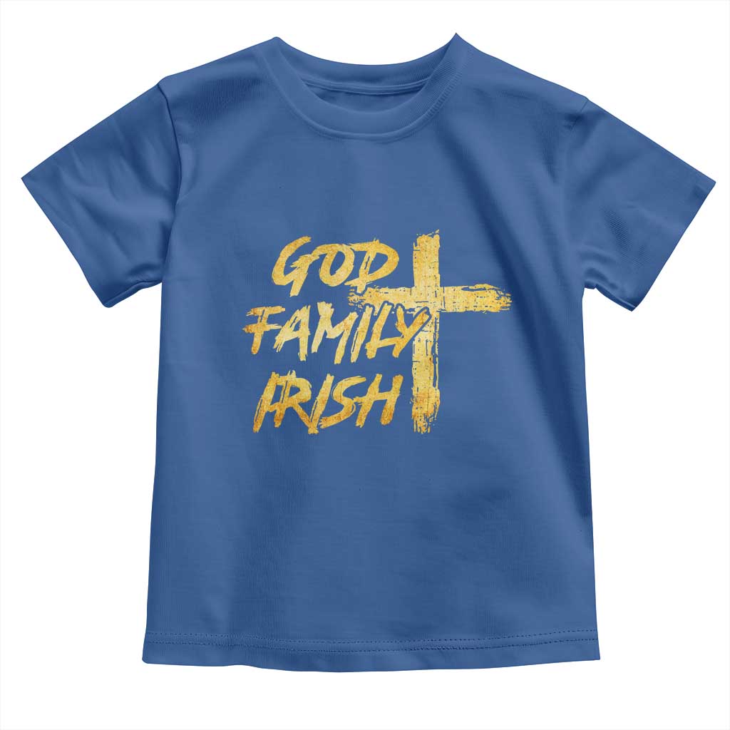 God Family Irish Toddler T Shirt Christian Faith Cross Notre Dame Game Day - Wonder Print Shop