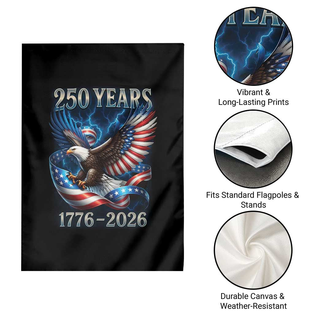 250 Years America Garden Flag Eagle and Flag 250th Anniversary USA Patriotic 1776 2026 - Wonder Print Shop