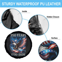 250 Years America Spare Tire Cover Eagle and Flag 250th Anniversary USA Patriotic 1776 2026 - Wonder Print Shop