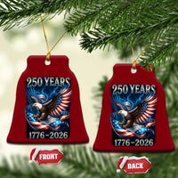 250 Years America Ceramic Ornament Eagle and Flag 250th Anniversary USA Patriotic 1776 2026 - Wonder Print Shop