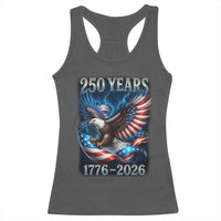 250 Years America Racerback Tank Top Eagle and Flag 250th Anniversary USA Patriotic 1776 2026 - Wonder Print Shop