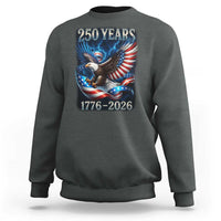 250 Years America Sweatshirt Eagle and Flag 250th Anniversary USA Patriotic 1776 2026 - Wonder Print Shop