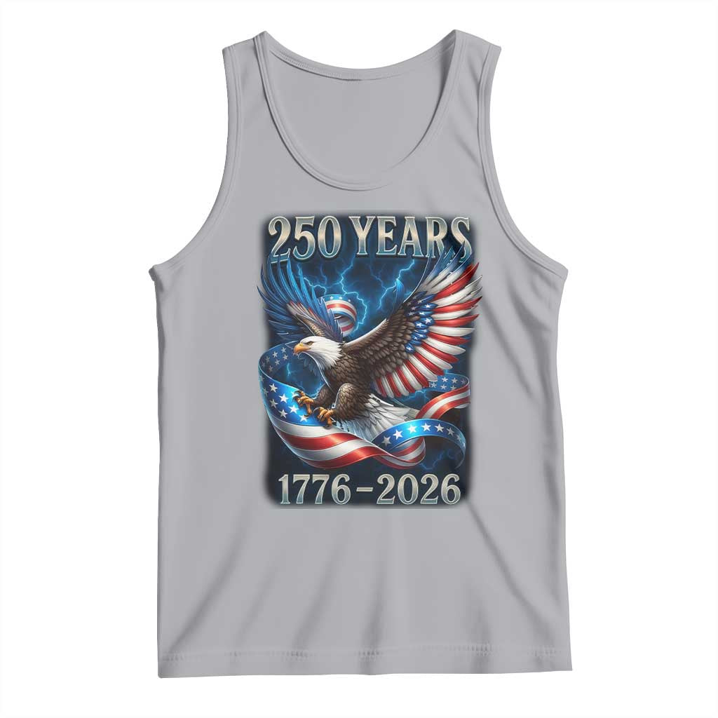 250 Years America Tank Top Eagle and Flag 250th Anniversary USA Patriotic 1776 2026 - Wonder Print Shop