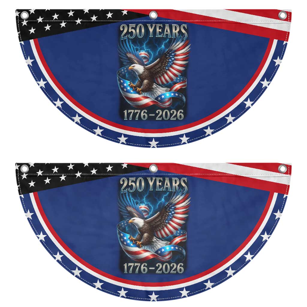 250 Years America Patriotic Fan Flag Eagle and Flag 250th Anniversary USA 1776 2026