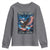 250 Years America Youth Sweatshirt Eagle and Flag 250th Anniversary USA Patriotic 1776 2026 - Wonder Print Shop