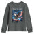 250 Years America Youth Sweatshirt Eagle and Flag 250th Anniversary USA Patriotic 1776 2026 - Wonder Print Shop