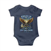 Navy Veteran 250th Anniversary Baby Onesie Forged of Salt and Steel US Naval Ships 250th Anniversary - Wonder Print Shop