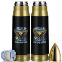 Navy Veteran 250th Anniversary Bullet Tumbler Forged of Salt and Steel US Naval Ships 250th Anniversary - Wonder Print Shop