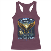 Navy Veteran 250th Anniversary Racerback Tank Top Forged of Salt and Steel US Naval Ships 250th Anniversary - Wonder Print Shop