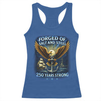Navy Veteran 250th Anniversary Racerback Tank Top Forged of Salt and Steel US Naval Ships 250th Anniversary - Wonder Print Shop