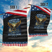 Navy Veteran 250th Anniversary Garden Flag Forged of Salt and Steel US Naval Ships 250th Anniversary