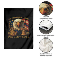 US 250th Anniversary Garden Flag Retro Bald Eagle American Flag Patriotic Veterans - Wonder Print Shop