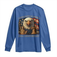US 250th Anniversary Long Sleeve Shirt Retro Bald Eagle American Flag Patriotic Veterans - Wonder Print Shop