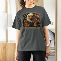 US 250th Anniversary T Shirt For Women Retro Bald Eagle American Flag Patriotic Veterans - Wonder Print Shop