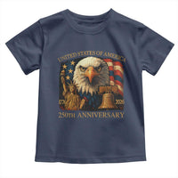 US 250th Anniversary Toddler T Shirt Retro Bald Eagle American Flag Patriotic Veterans - Wonder Print Shop
