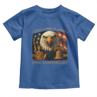 US 250th Anniversary Toddler T Shirt Retro Bald Eagle American Flag Patriotic Veterans - Wonder Print Shop