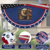 US 250th Anniversary Patriotic Fan Flag Retro Bald Eagle American Flag Veterans