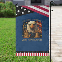 US 250th Anniversary Garden Flag Retro Bald Eagle American Flag Patriotic Veterans
