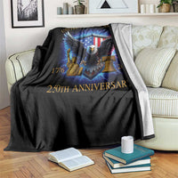250 Years America Flag Throw Blanket Eagle 250th Anniversary USA Patriotic 1776 2026 - Wonder Print Shop