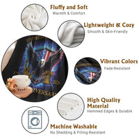 250 Years America Flag Throw Blanket Eagle 250th Anniversary USA Patriotic 1776 2026 - Wonder Print Shop