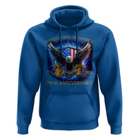 250 Years America Flag Hoodie Eagle 250th Anniversary USA Patriotic 1776 2026 - Wonder Print Shop