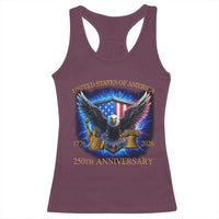 250 Years America Flag Racerback Tank Top Eagle 250th Anniversary USA Patriotic 1776 2026 - Wonder Print Shop