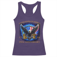 250 Years America Flag Racerback Tank Top Eagle 250th Anniversary USA Patriotic 1776 2026 - Wonder Print Shop