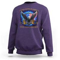 250 Years America Flag Sweatshirt Eagle 250th Anniversary USA Patriotic 1776 2026 - Wonder Print Shop