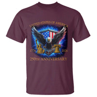 250 Years America Flag T Shirt Eagle 250th Anniversary USA Patriotic 1776 2026 - Wonder Print Shop