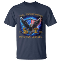 250 Years America Flag T Shirt Eagle 250th Anniversary USA Patriotic 1776 2026 - Wonder Print Shop