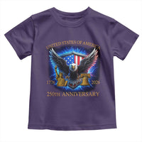 250 Years America Flag Toddler T Shirt Eagle 250th Anniversary USA Patriotic 1776 2026 - Wonder Print Shop