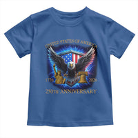 250 Years America Flag Toddler T Shirt Eagle 250th Anniversary USA Patriotic 1776 2026 - Wonder Print Shop