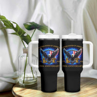 250 Years America Flag Tumbler With Handle Eagle 250th Anniversary USA Patriotic 1776 2026 - Wonder Print Shop