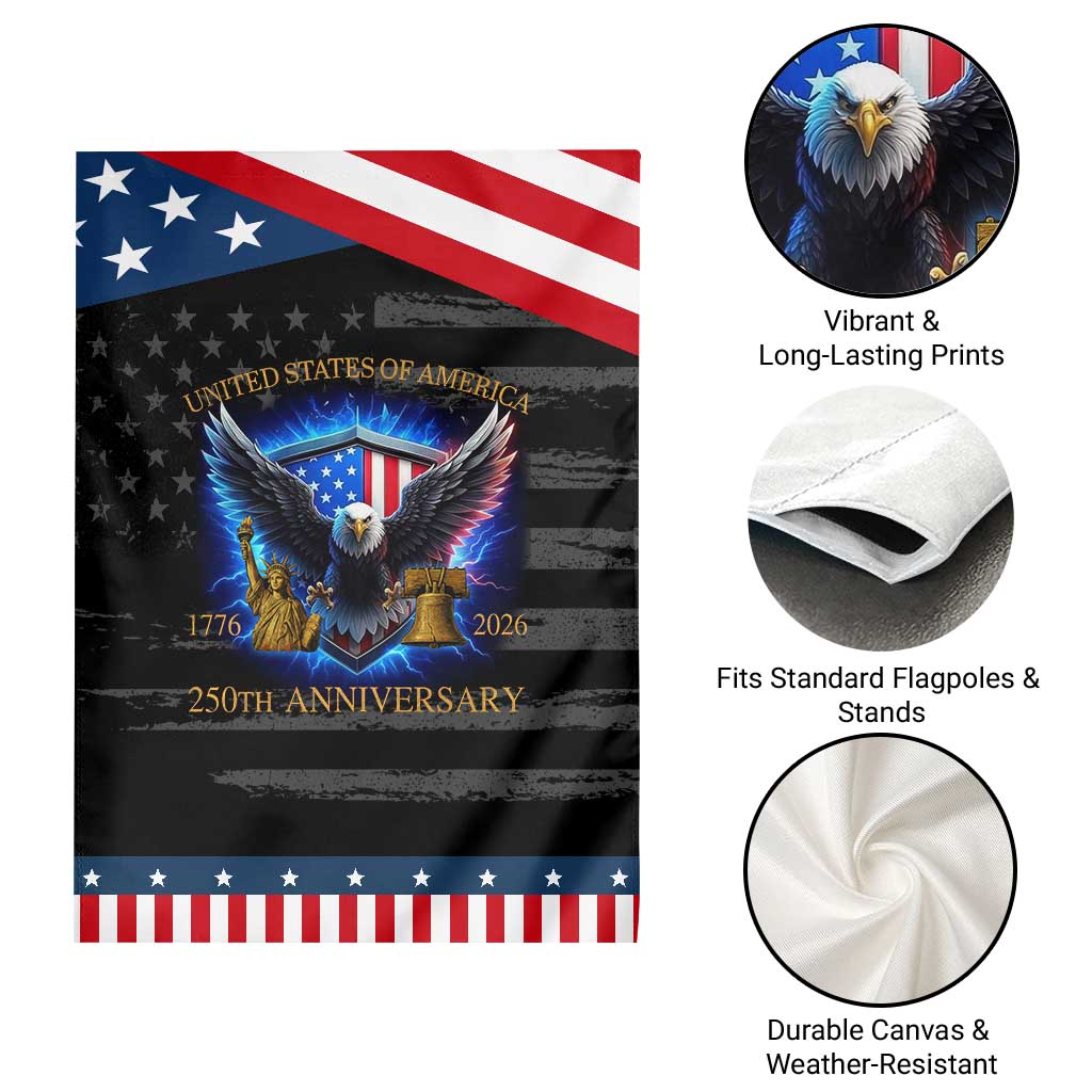 250 Years America Flag Garden Flag Eagle 250th Anniversary USA Patriotic 1776 2026