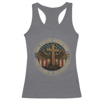 Blessings America 250 Years Racerback Tank Top One Nation Under God USA 250th Anniversary Patriotic Cross - Wonder Print Shop