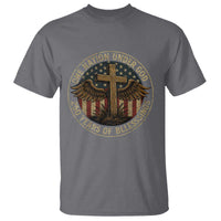 Blessings America 250 Years T Shirt One Nation Under God USA 250th Anniversary Patriotic Cross - Wonder Print Shop