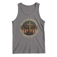 Blessings America 250 Years Tank Top One Nation Under God USA 250th Anniversary Patriotic Cross - Wonder Print Shop