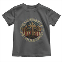 Blessings America 250 Years Toddler T Shirt One Nation Under God USA 250th Anniversary Patriotic Cross - Wonder Print Shop