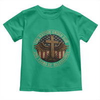 Blessings America 250 Years Toddler T Shirt One Nation Under God USA 250th Anniversary Patriotic Cross - Wonder Print Shop