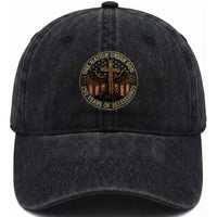 Blessings America 250 Years Washed Cotton Baseball Cap One Nation Under God USA 250th Anniversary Patriotic Cross