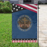 Blessings America 250 Years Garden Flag One Nation Under God USA 250th Anniversary Patriotic Cross