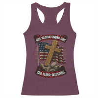 Blessings America Racerback Tank Top One Nation Under God USA 250th Anniversary Patriotic Christian - Wonder Print Shop