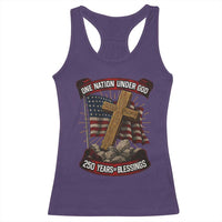 Blessings America Racerback Tank Top One Nation Under God USA 250th Anniversary Patriotic Christian - Wonder Print Shop