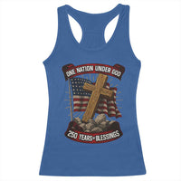 Blessings America Racerback Tank Top One Nation Under God USA 250th Anniversary Patriotic Christian - Wonder Print Shop