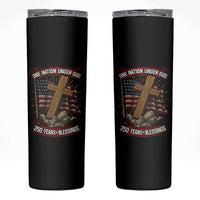 Blessings America Skinny Tumbler One Nation Under God USA 250th Anniversary Patriotic Christian - Wonder Print Shop