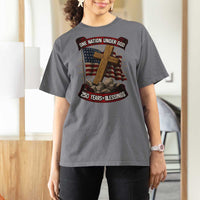 Blessings America T Shirt For Women One Nation Under God USA 250th Anniversary Patriotic Christian - Wonder Print Shop